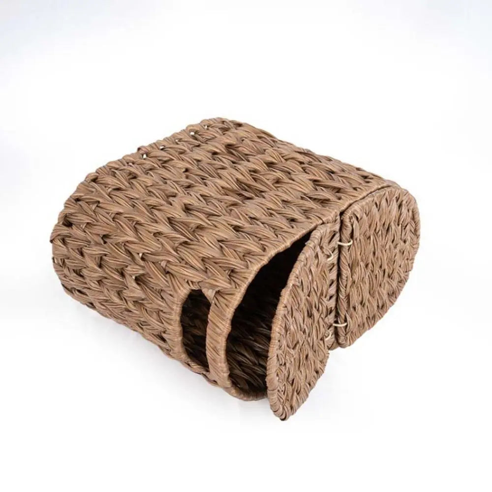 Slim Oval Toilet Paper Basket with Flip Lid — Dulune