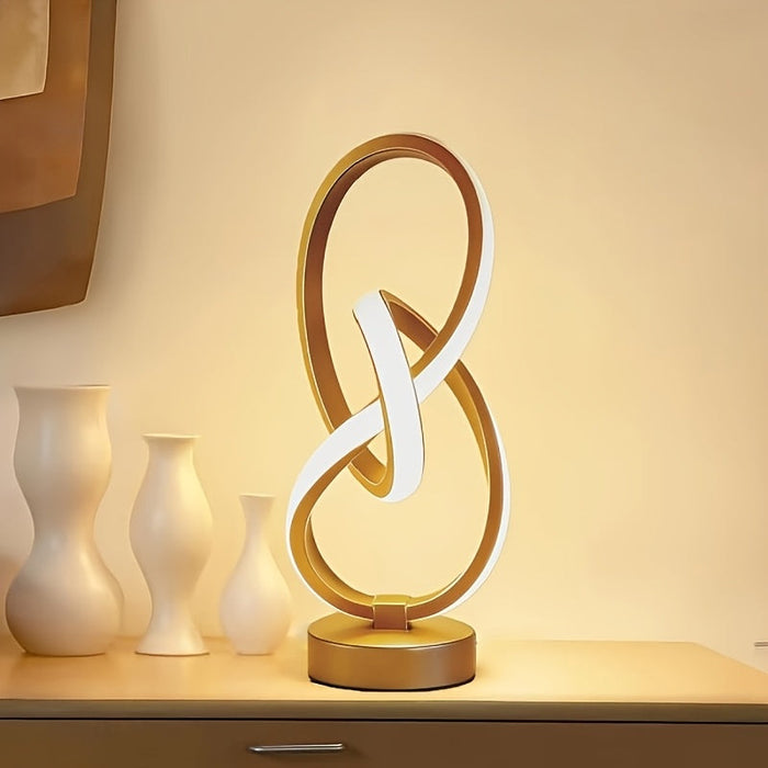 Spiral Metal Table Lamp