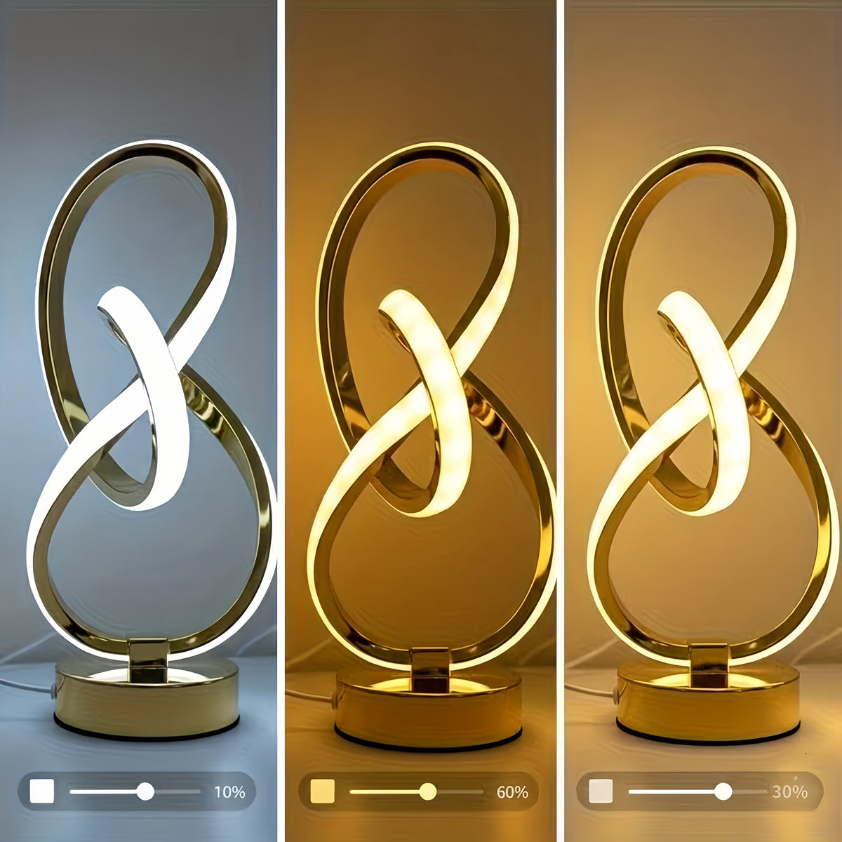 Spiral Metal Table Lamp — Dulune