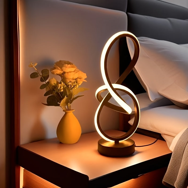 Spiral Metal Table Lamp — Dulune