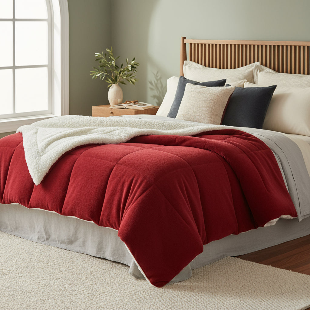 Thick Double-Sided Sherpa Comforter — Dulune