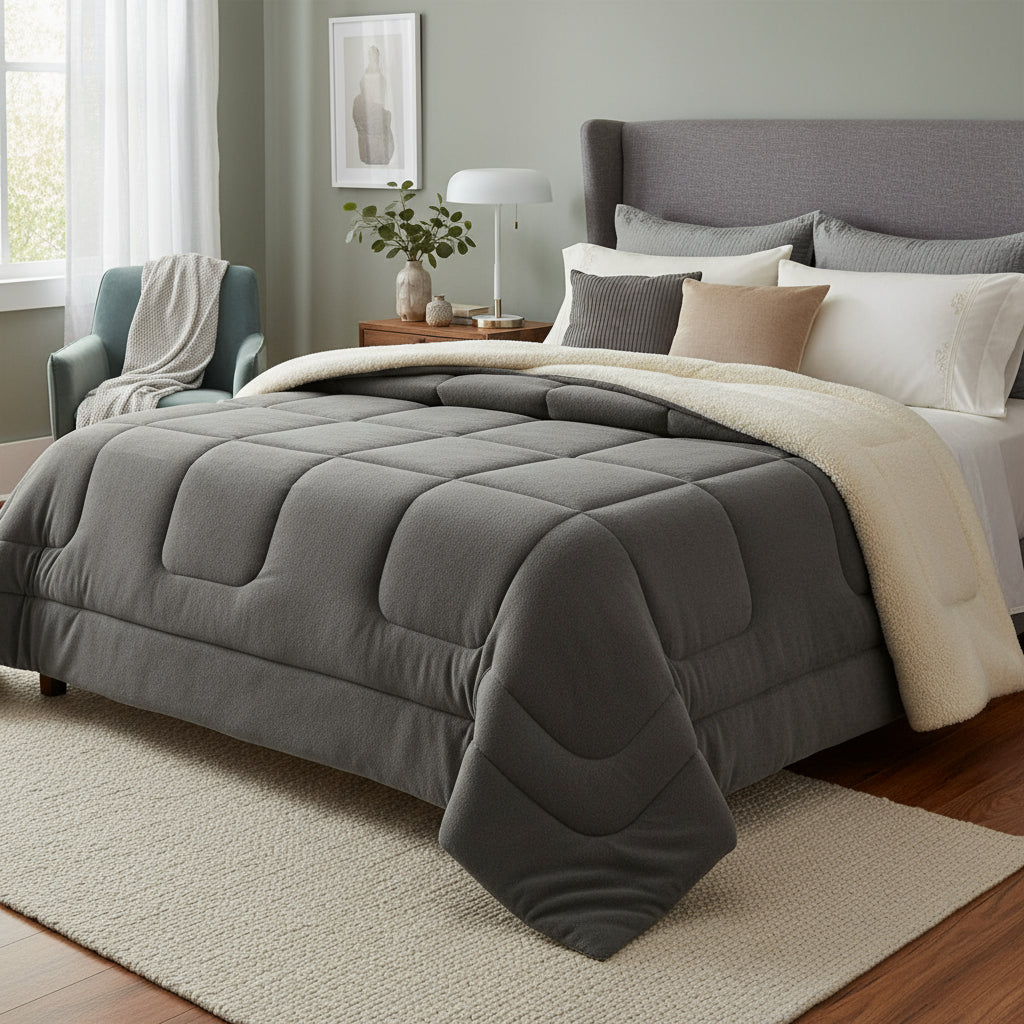 Thick Double-Sided Sherpa Comforter — Dulune