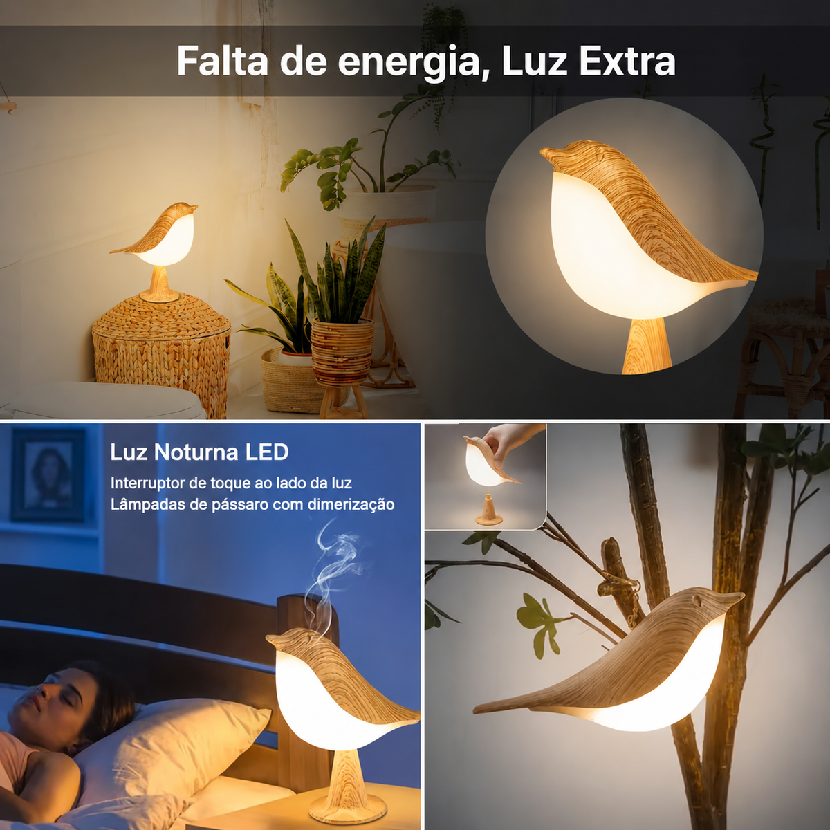 Touch Sensor Bird Night Light Lamp — Dulune