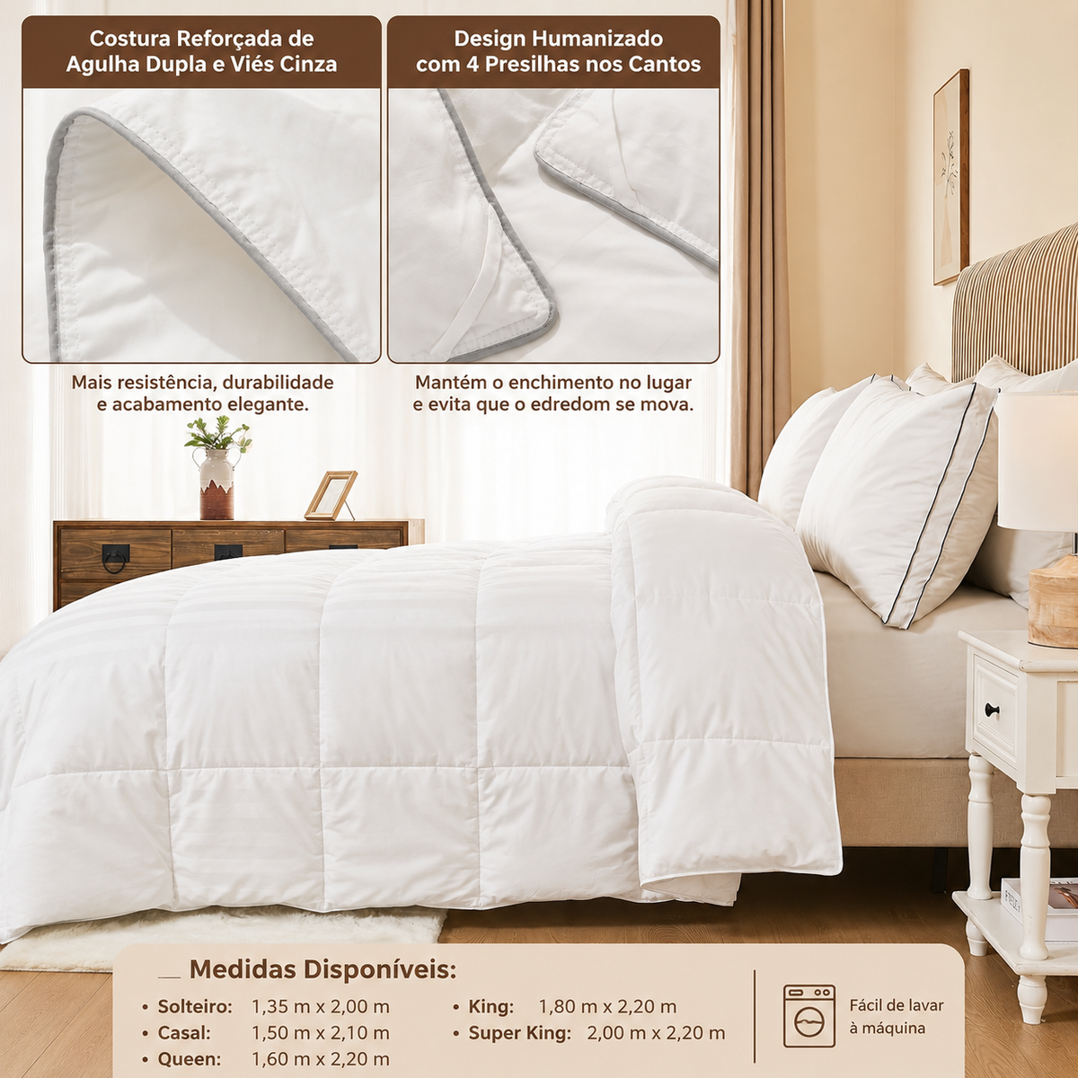 White Hotel-Style Comforter — Dulune