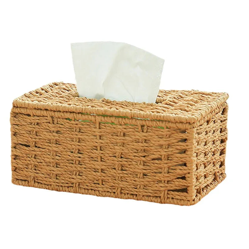 Woven Fiber Tissue Box Cover — Dulune