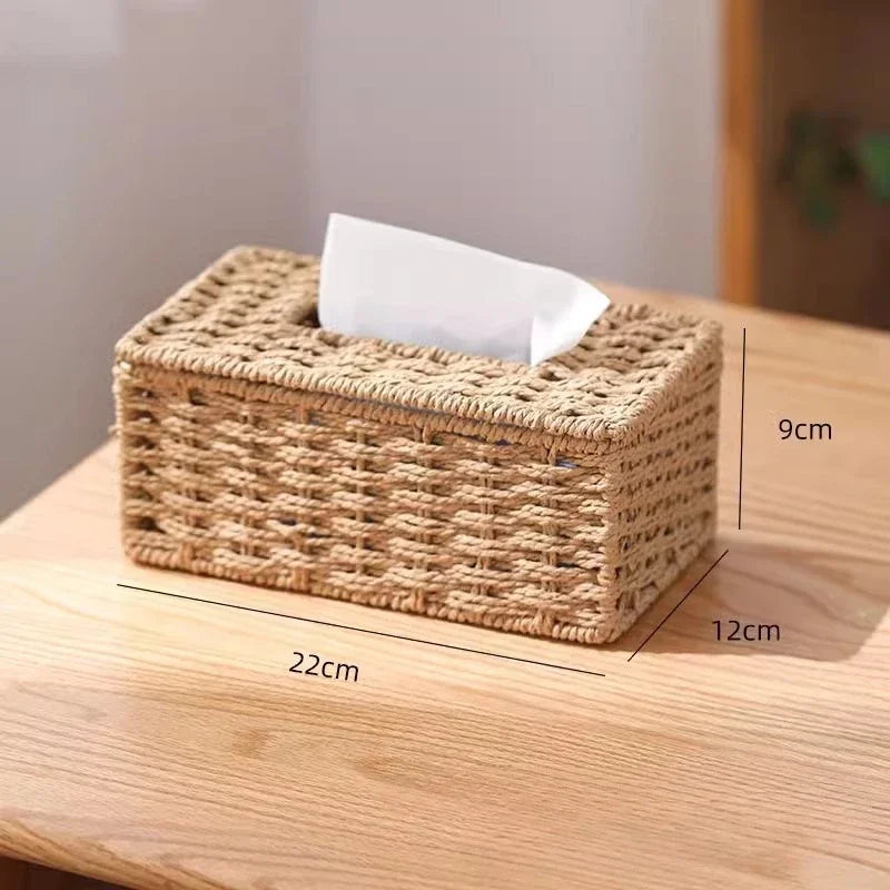 Woven Fiber Tissue Box Cover — Dulune